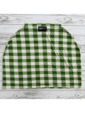Milk Snob Green Gingham 5-in-1 Infant Car Seat Nursing Cover